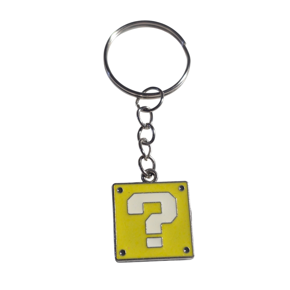 Nintendo Yellow Question Block Enamel Keychain - Picture 6 of 6